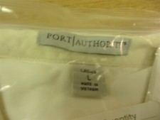 NEW Port Authority White L Large Womens Long Sleeve Meat Cutting Shirt