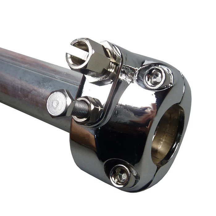 Motorrad Gasgriff Klemme für 22 mm Lenker Metall Drehhülse Einfachzug chrom - Bild 2 von 2