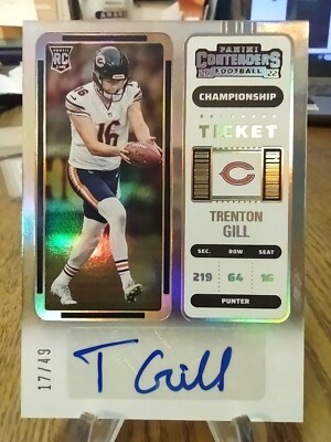 2022 Contenders Football Championship Rookie Ticket Trenton Gill number 17 of 49