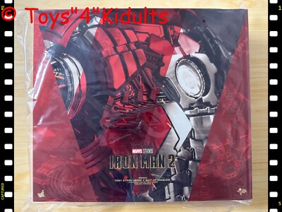 Hot Toys MMS600 Iron Man 2 Mark 5 V Tony Stark (Mark V Suit Up Version) Deluxe