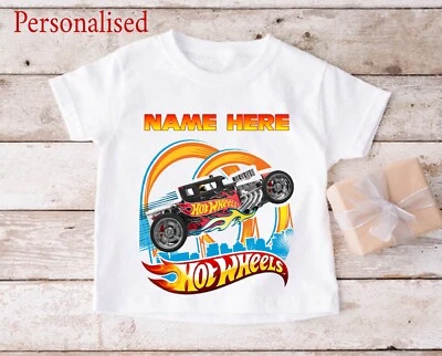 Hotwheels personalised children's t shirt