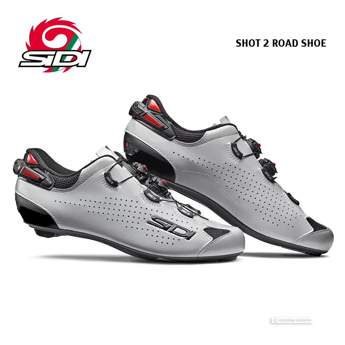 2023 SHOT 2 Carbon Road Cycling Shoes : GLOSSY GREY/BLACK | eBay