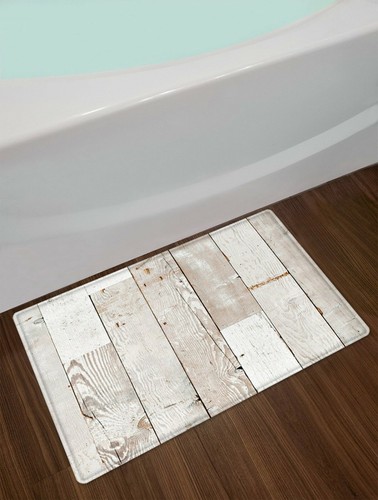 Juegos de cortinas de ducha vintage con patrón de tablero de madera rústica decoración de baño con ganchos - Imagen 18 de 27