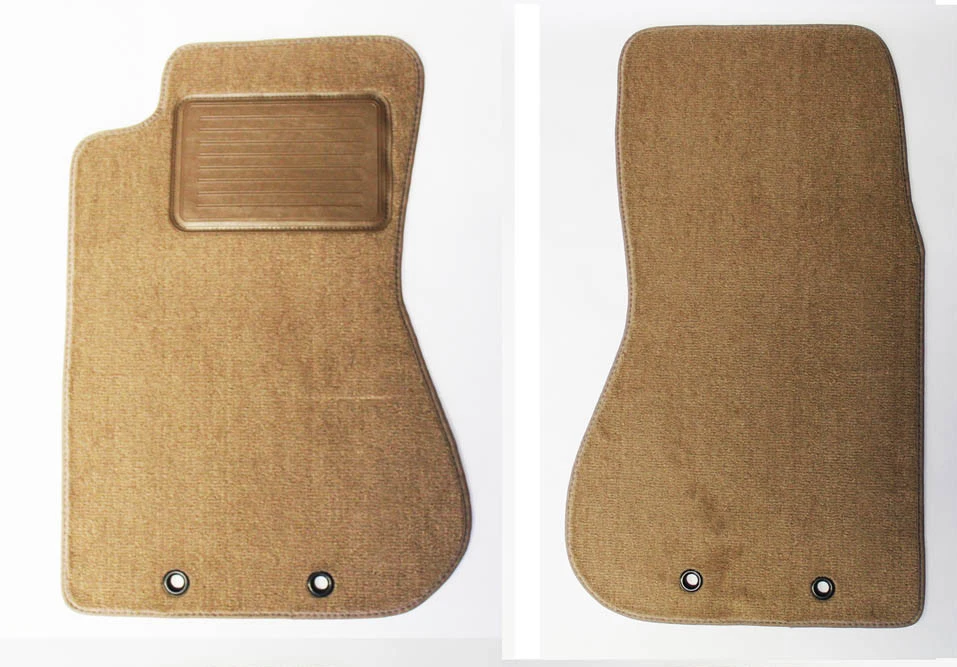 NOVO! Tapetes de assoalho bronzeados 2000-2002 Jaguar tipo S conjunto de 4 com almofada de calcanhar traseira de borracha - Imagem 2 de 4