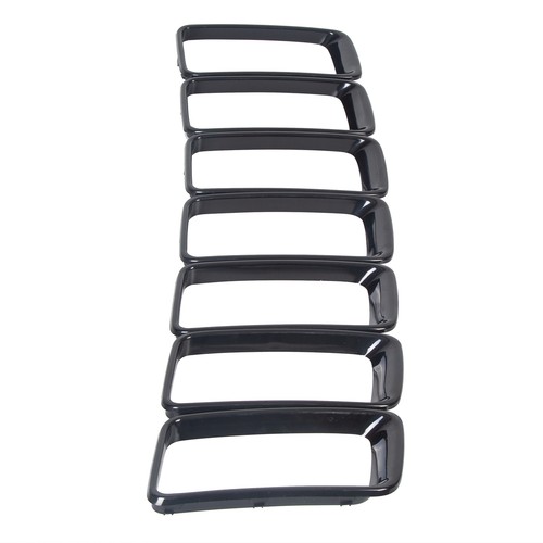 ECOTRIC Gloss Black Front Grille Trim Rings (7-Piece Set) For 2014-2016 Jeep Grand Cherokee