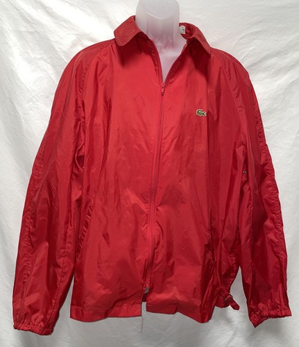 80s Red Izod Lacoste Windbreaker Zip 