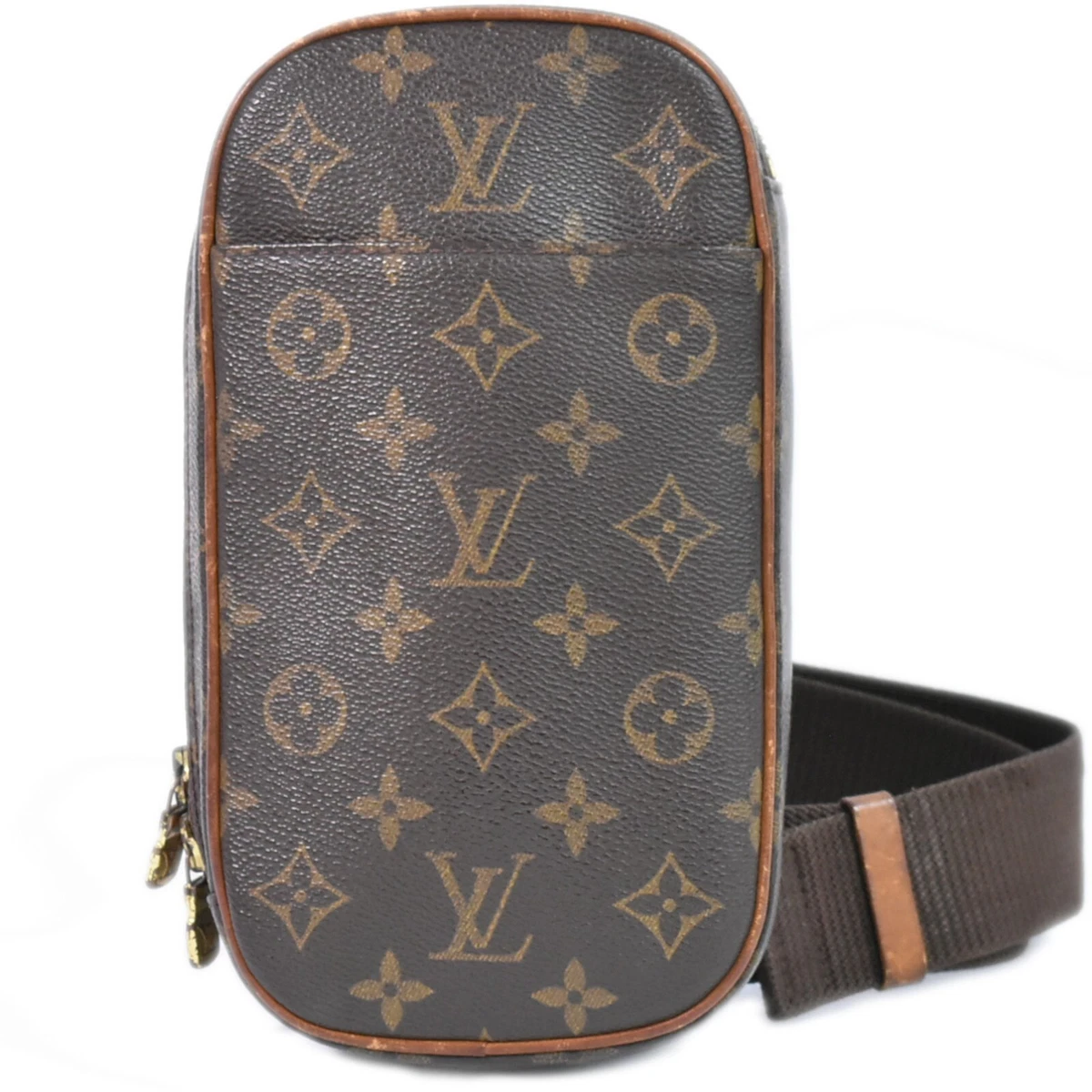 Louis Vuitton Pochette Gange M51870 Monogram Canvas Body Bag Brown 