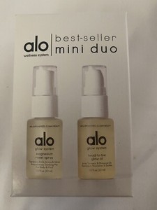 Alo Glow System Mini Head to Glow Oil Magnesium Reset Spray Duo NEW