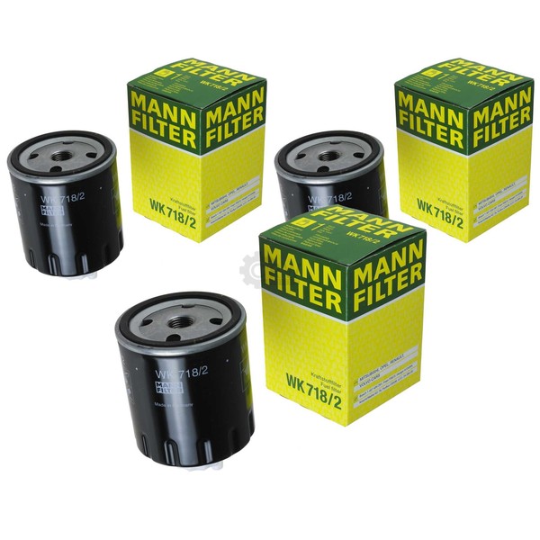 3X Original Mann-Filter Kraftstofffilter WK 718/2 Fuel Filter-image
