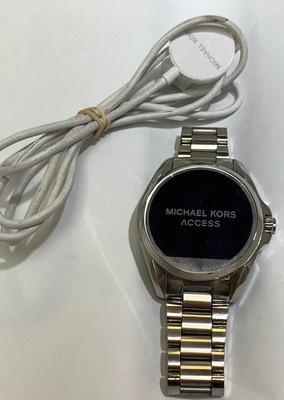 michael kors access unisex 45mm silvertone bradshaw