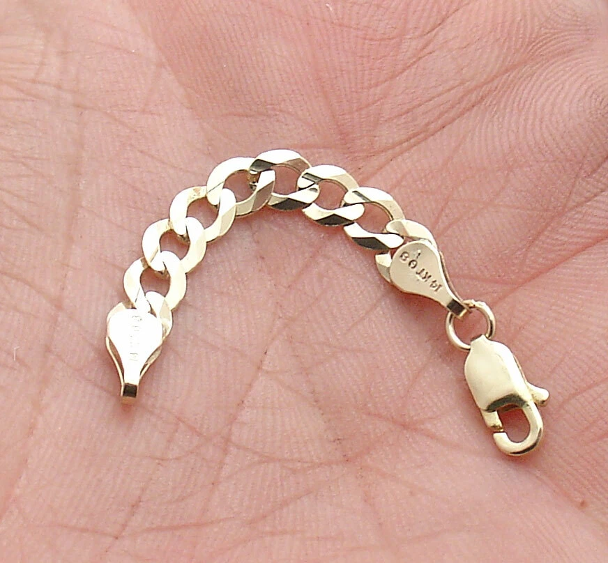 14k Solid Gold Necklace or Bracelet Extender, Removal Solid Gold