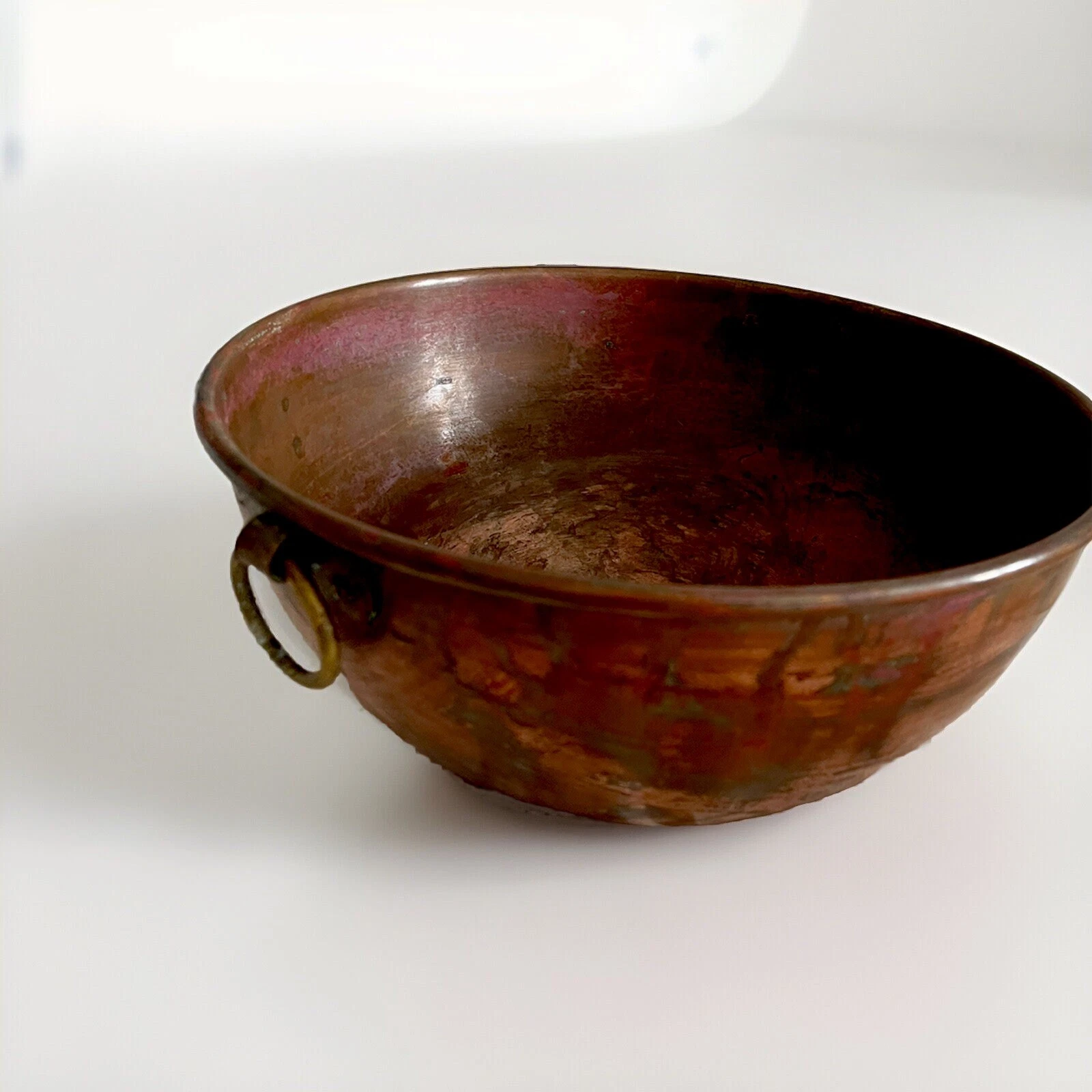 Vintage French Half Round Copper Mixing Bowl 12 Inches Diameter. Great Condition