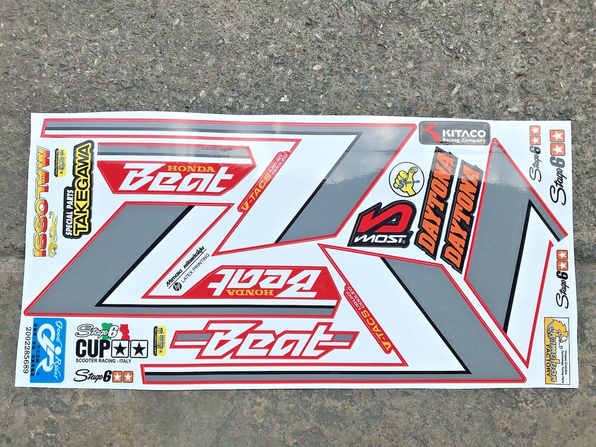 Honda Scooter Beat FC50 Decal Sticker Complete Full Set Red NEW