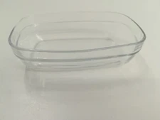 small transparent ramekin dish rectangular Duralex made in France bowl
