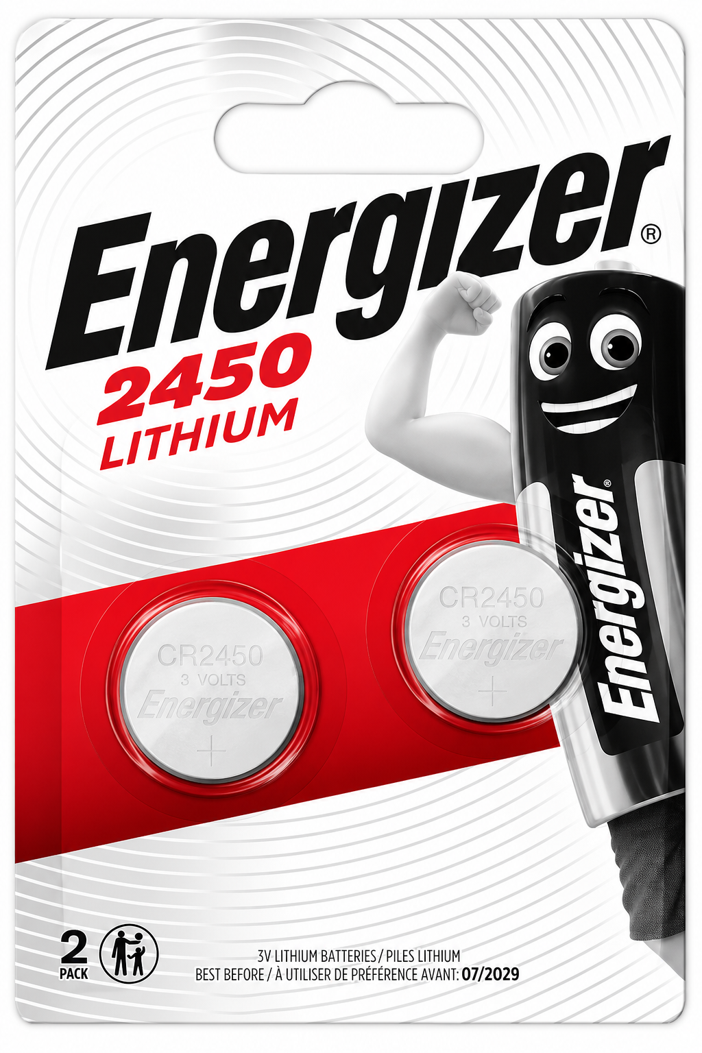 ENERGIZER CR2450/2450 Batteries 3V Lithium Coin Cell. Pack Of 2 Batteries - Image 5