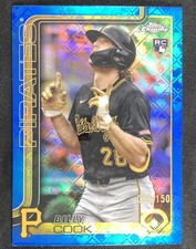 2025 Topps Chrome BILLY COOK LogoFractor Blue Refractor! #'d /150!