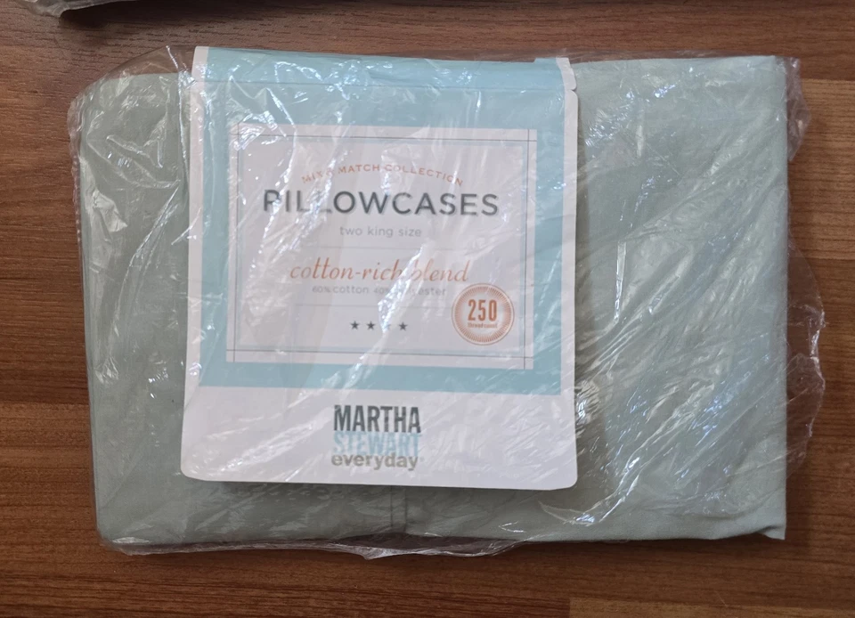 Sábana bajera plana doble vintage Martha Stewart Mix & Match NOB + funda de almohada Foto 4 de 4