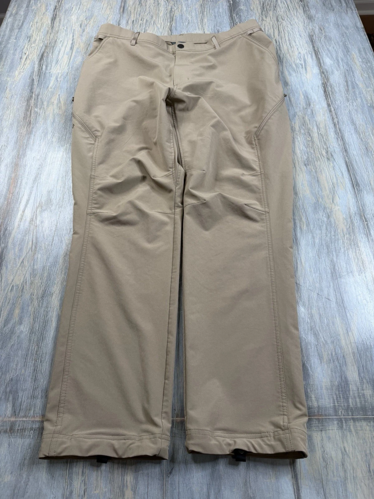 Orvis Pro Pants Mens 38x30 Performance Stretch Fishing Hiking Cargo Tan Khaki