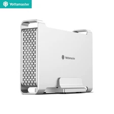 External Hard Drive Enclosure Silver 3.5" Inch USB 3.1 Type B SATA HDD SSDs