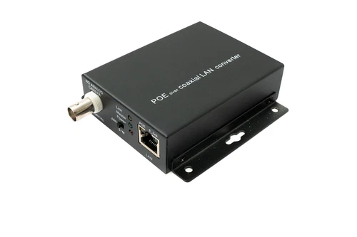 System-S 75 Ohm IP Extender Set LAN RJ45 to BNC Coaxial Cable in Black