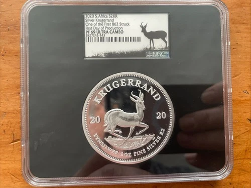 2020 South Africa Silver Krugerrand 2 oz 999 NGC PF69 UCAM
