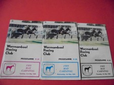1989 WARRNAMBOOL MAY CARNIVAL RACE BOOKS x 3 - MAY 2, 3, 4.