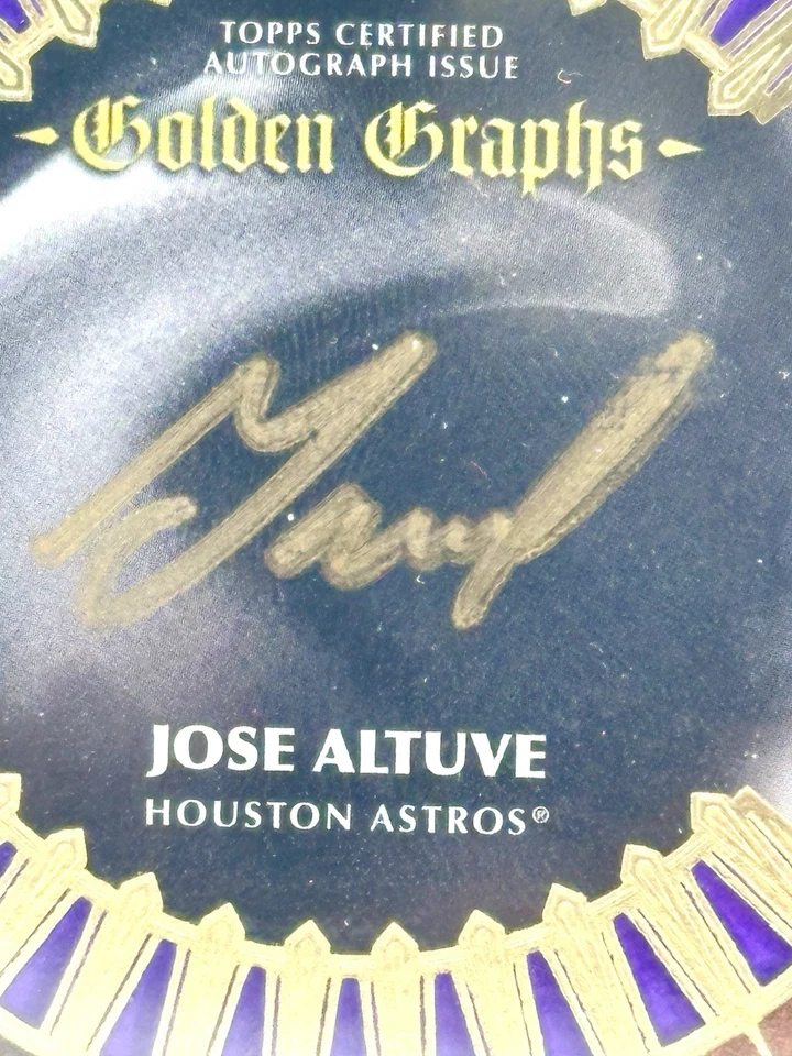 2023 Topps Five Star #GG-JA Jose Altuve Golden Graphs Gold Ink Auto /25 Astros - Image 2 of 4