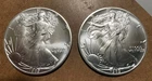 (2) 1 Oz. Silver Eagle Coins 1989 BU