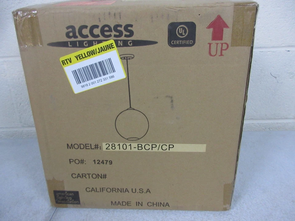 Colgante Access Lighting Glow 1 luz cobre cepillado 28101-BCP/CP Foto 4 de 4