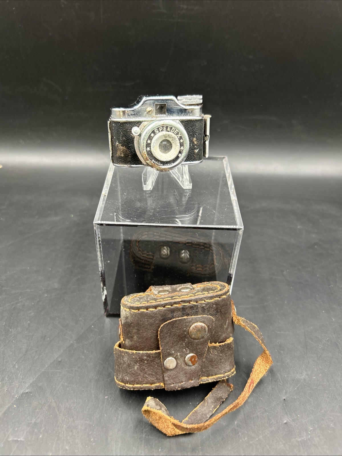 Vintage Mini Speedex Spy Camera, Made In Japan W/original Leather Case. ML