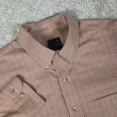 Jos A Bank Large Gun Club Check Traveler's Collection Mens Shirt