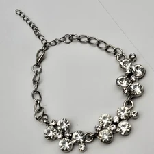 Fun Flirty Ankle bracelet anklet clear rhinestone resort jewelry