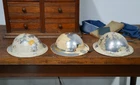 Vintage WWI WW2 US Army Doughboy Brodie Helmets w/ liner metal Military lot of 3