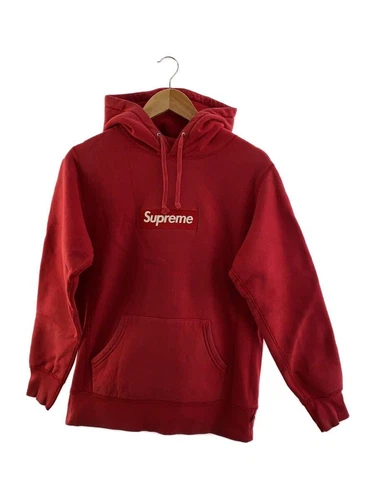 Felpa Supreme con cappuccio S cotone ROSSO usata