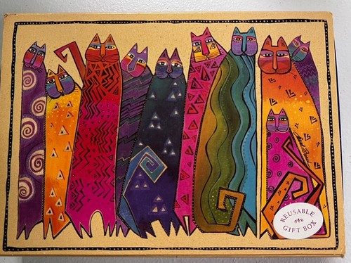 Laurel Burch Cat Greeting Cards Box Set of 25 Blank Reusable Box Kitties Cats - Picture 8 of 14