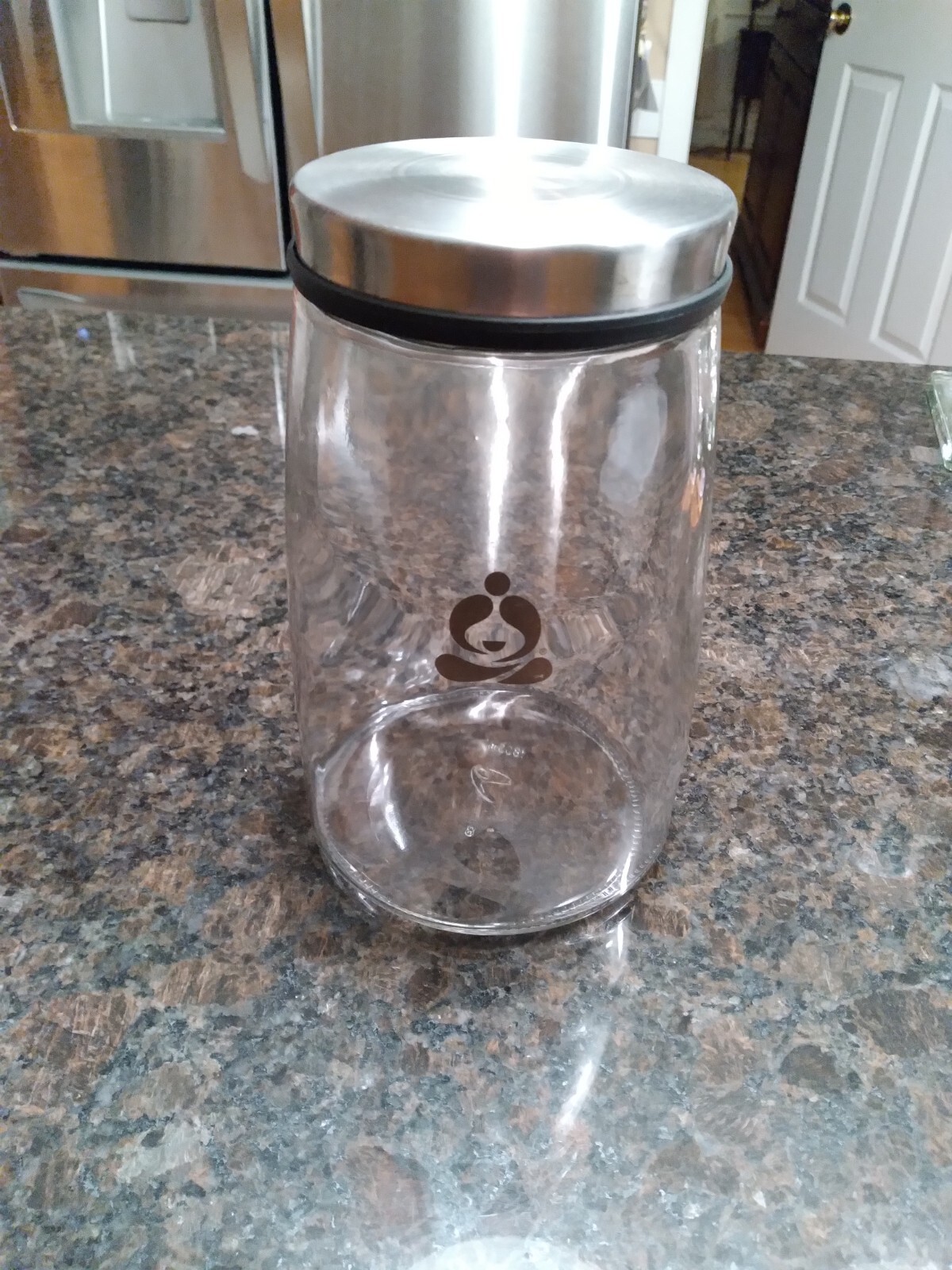 TEAVANA Tea Rock Sugar Glass Jar Canister Container STAINLESS TWIST LID eBay
