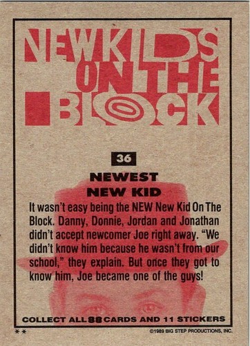 1989 Topps New Kids On The Block - Pick Choose Your Cards - Picture 73 of 177