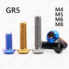 Titanium GR5 Torx Socket Button Head Screws Torx Screws Bolts M4/M5/M6/M8