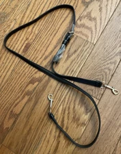 Black Handbag Strap Faux Leather Clips Adjustable NWOT Shoulder Strap