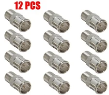 12x Pcs F-type Quick push-on Adapter Coax Coaxial Cable TV Sat Antenna Connector