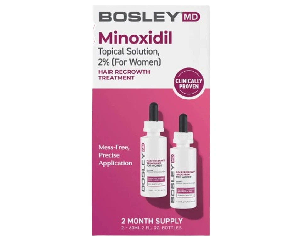 Bosley Hair Re-growth Solution for WOMEN'S LIQUID Bottle 60g 2 months Supply