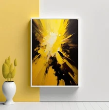 The Power of Yellow #2 | Abstract | Digital Art Print | Wall Art | AI Generated