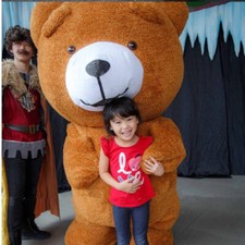 Halloween Teddy Bear Inflatable Mascot Costume Cosplay Party Clothing Adults