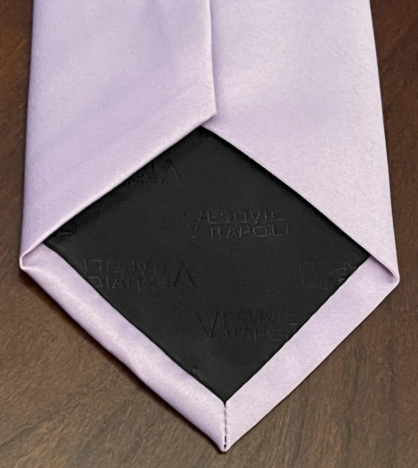 Corbata de cuello Vesuvio Napoli en Italia púrpura 100 % poliéster para hombre hecha en China Foto 2 de 4