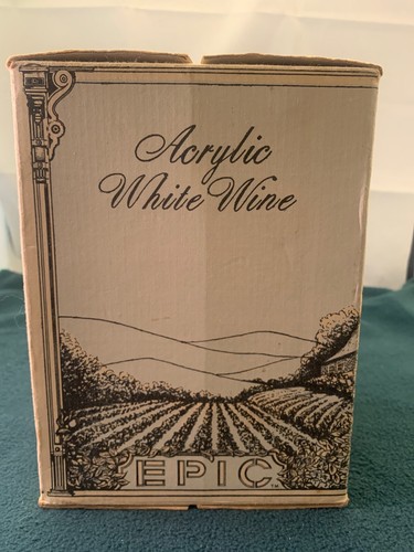 Epic Set of 4 Acrylic White Wine 6 oz Glasses Poolside Safe New in Box - Picture 6 of 8