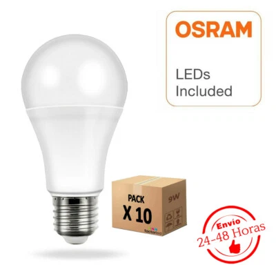 BOMBILLA LED E27 OSRAM CHIP 12W, ALTA LUMINOSIDAD, PACK 10 UNIDADES