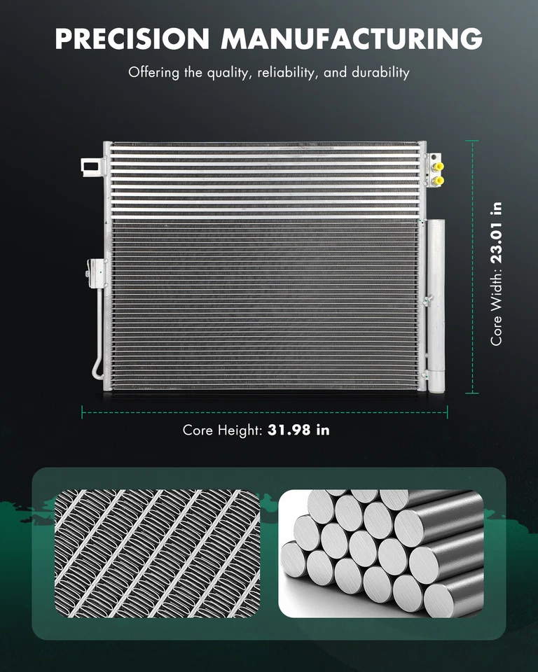 Condensador de aire acondicionado para Jeep Grand Cherokee 2010-2021 compatible con Dodge Durango 2011 12-2022 Foto 2 de 4
