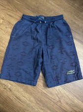 Eddie Bauer Swim Short Size Youth Medium 10/12 Boys Blue Designer Kids C328