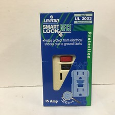 LEVITON 8599-1 Smart Lock GFCI Receptacle 110vac ivory 15A