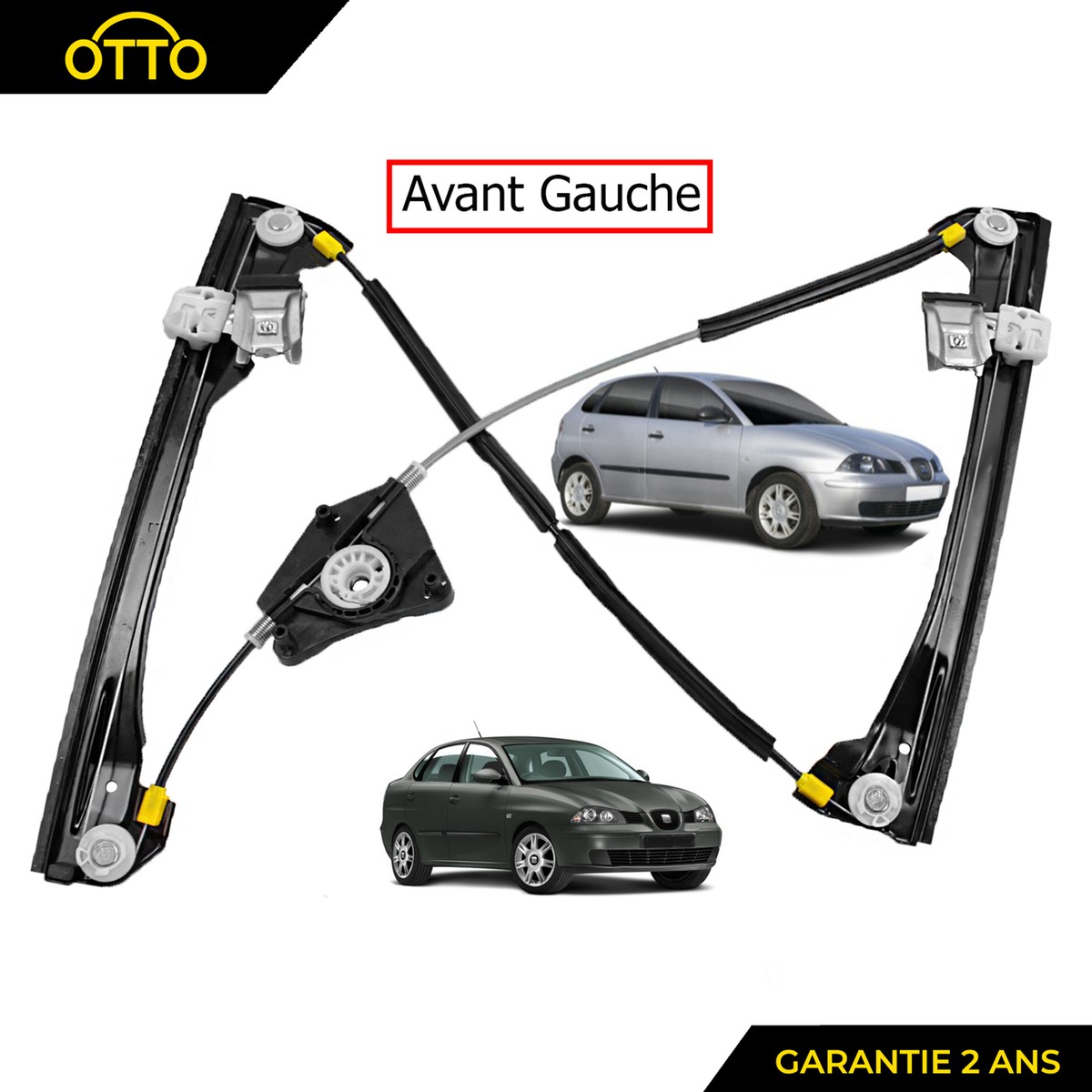 Lève-vitre électrique Avant Gauche Pour SEAT IBIZA IV 5 Portes - Mécanisme PARTSLINE - Neuf, Garantie 2 Ans